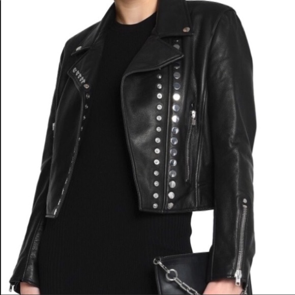 Leather biker jacket - Picture 4 of 16